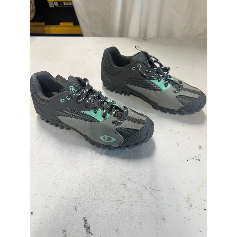 Giro Petra VR Womens Cycling Shoes Grey Mint SPD Cleats Size 39 US 7.5